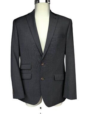 TED BAKER London Wool No Ordinary Joe Charcoal Micro Checked Slim Fit Blazer 40R